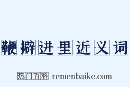 鞭擗进里近义词是什么意思的图片
